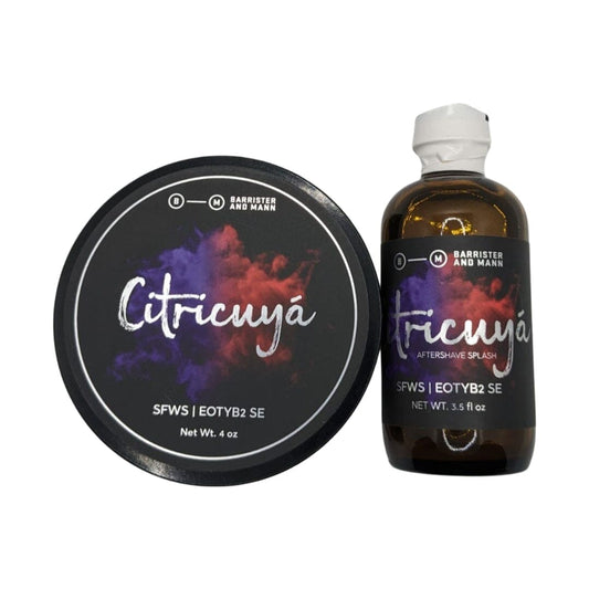 SFWS Citricuya Shaving Soap (Glissant Base) and Splash - by Barrister and Mann (Pre-Owned)