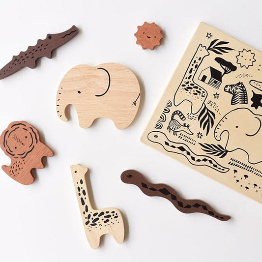 Wooden Tray Puzzle Safari