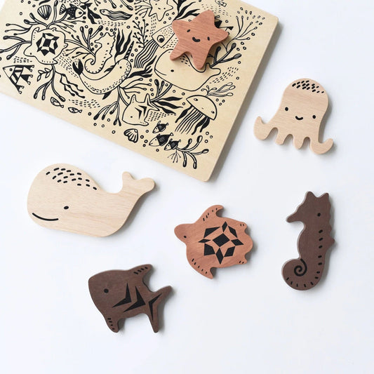 Wooden Tray Puzzle Ocean